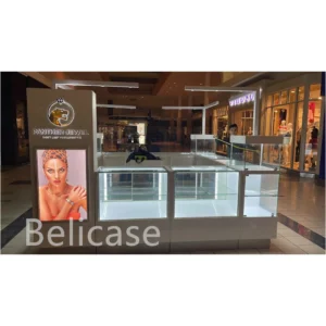 White Glass Jewelry Display Kiosk JWK0008